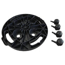 plantevogne 2 stk. med hjul 170 kg diam. 30 cm sort