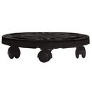 plantevogne 3 stk. med hjul 170 kg diam. 30 cm sort