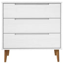 kommode MOLDE 80x40x80 cm massivt fyrretræ hvid