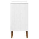 kommode MOLDE 80x40x80 cm massivt fyrretræ hvid