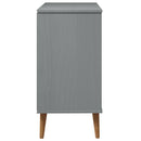 kommode MOLDE 80x40x80 cm massivt fyrretræ grå