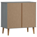 kommode MOLDE 80x40x80 cm massivt fyrretræ grå