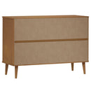 sengebord MOLDE 113x40x80 cm massivt fyrretræ brun