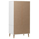 klædeskab 90x55x175 cm massivt fyrretræ hvid