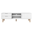 tv-skab MOLDE 158x40x49 cm massivt fyrretræ hvid