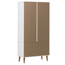 vitrineskab MOLDE 90x35x175 cm massivt fyrretræ hvid