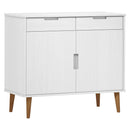 skænk MOLDE 90x40x80 cm massivt fyrretræ hvid