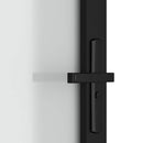 dør 76x201,5 cm mat glas og aluminium sort