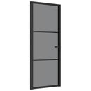 dør 83x201,5 cm sikkerhedsglas og aluminium sort