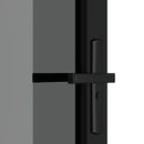 dør 93x201,5 cm sikkerhedsglas og aluminium sort