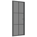 dør 83x201,5 cm sikkerhedsglas og aluminium sort