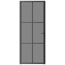 dør 83x201,5 cm sikkerhedsglas og aluminium sort