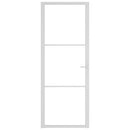 dør 76x201,5 cm sikkerhedsglas og aluminium hvid