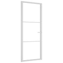 dør 83x201,5 cm sikkerhedsglas og aluminium hvid