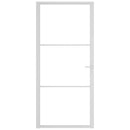 dør 93x201,5 cm sikkerhedsglas og aluminium hvid
