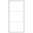 dør 102,5x201,5 cm sikkerhedsglas og aluminium hvid
