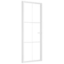 dør 76x201,5 cm sikkerhedsglas og aluminium hvid