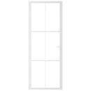 dør 76x201,5 cm sikkerhedsglas og aluminium hvid