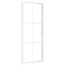 dør 83x201,5 cm sikkerhedsglas og aluminium hvid