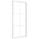 dør 93x201,5 cm sikkerhedsglas og aluminium hvid