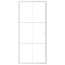 dør 93x201,5 cm sikkerhedsglas og aluminium hvid