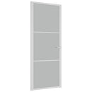 dør 83x201,5 cm mat glas og aluminium hvid