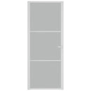 dør 83x201,5 cm mat glas og aluminium hvid