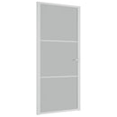 dør 93x201,5 cm mat glas og aluminium hvid
