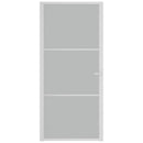 dør 93x201,5 cm mat glas og aluminium hvid