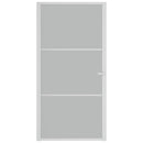 dør 102,5x201,5 cm sikkerhedsglas mat glas og aluminium hvid