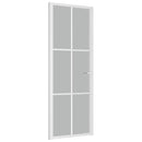 dør 76x201,5 cm mat glas og aluminium hvid