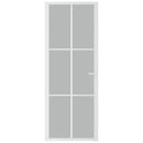 dør 76x201,5 cm mat glas og aluminium hvid