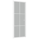dør 83x201,5 cm mat glas og aluminium hvid