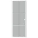 dør 83x201,5 cm mat glas og aluminium hvid