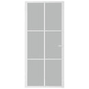 dør 93x201,5 cm mat glas og aluminium hvid