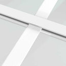 dør 93x201,5 cm mat glas og aluminium hvid