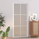 dør 93x201,5 cm mat glas og aluminium hvid