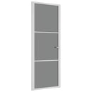dør 76x201,5 cm sikkerhedsglas og aluminium hvid