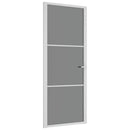 dør 83x201,5 cm sikkerhedsglas og aluminium hvid