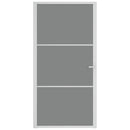 dør 102,5x201,5 cm sikkerhedsglas og aluminium hvid
