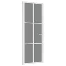 dør 76x201,5 cm sikkerhedsglas og aluminium hvid