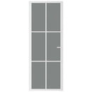 dør 76x201,5 cm sikkerhedsglas og aluminium hvid