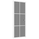 dør 83x201,5 cm sikkerhedsglas og aluminium hvid