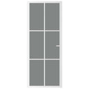 dør 83x201,5 cm sikkerhedsglas og aluminium hvid
