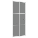 dør 93x201,5 cm sikkerhedsglas og aluminium hvid