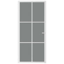 dør 93x201,5 cm sikkerhedsglas og aluminium hvid