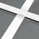 dør 93x201,5 cm sikkerhedsglas og aluminium hvid