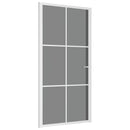 dør 102,5x201,5 cm sikkerhedsglas og aluminium hvid