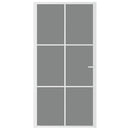 dør 102,5x201,5 cm sikkerhedsglas og aluminium hvid