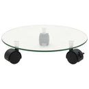 plantevogne 4 stk. 28 cm rund hærdet glas